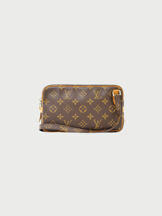 Louis Vuitton 2000s Brown Monogram PVC Pochette Marly Bandouliere