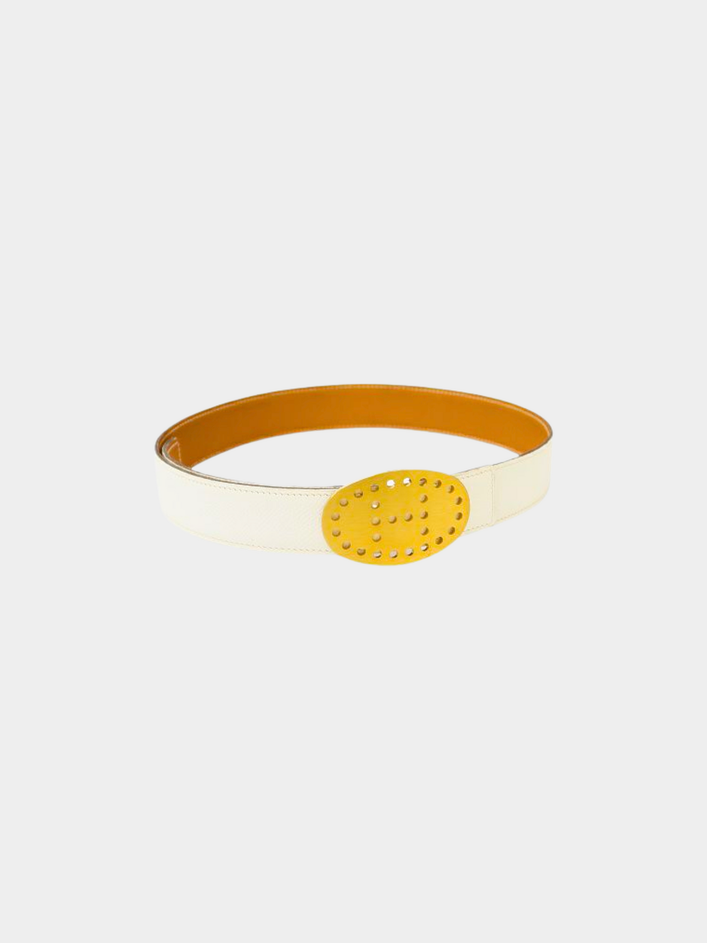 Hermes 2003 White Evelyne Belt