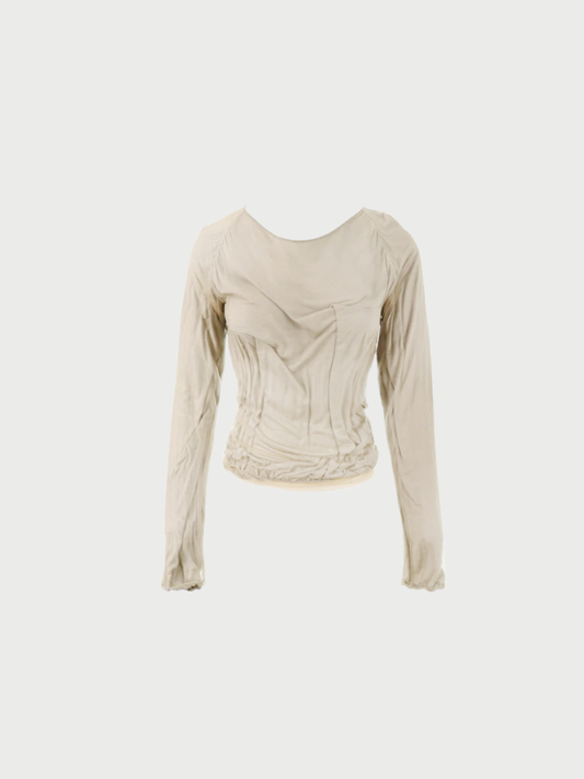 Maison Martin Margiela SS 2003 Grey Rayon Silk Top