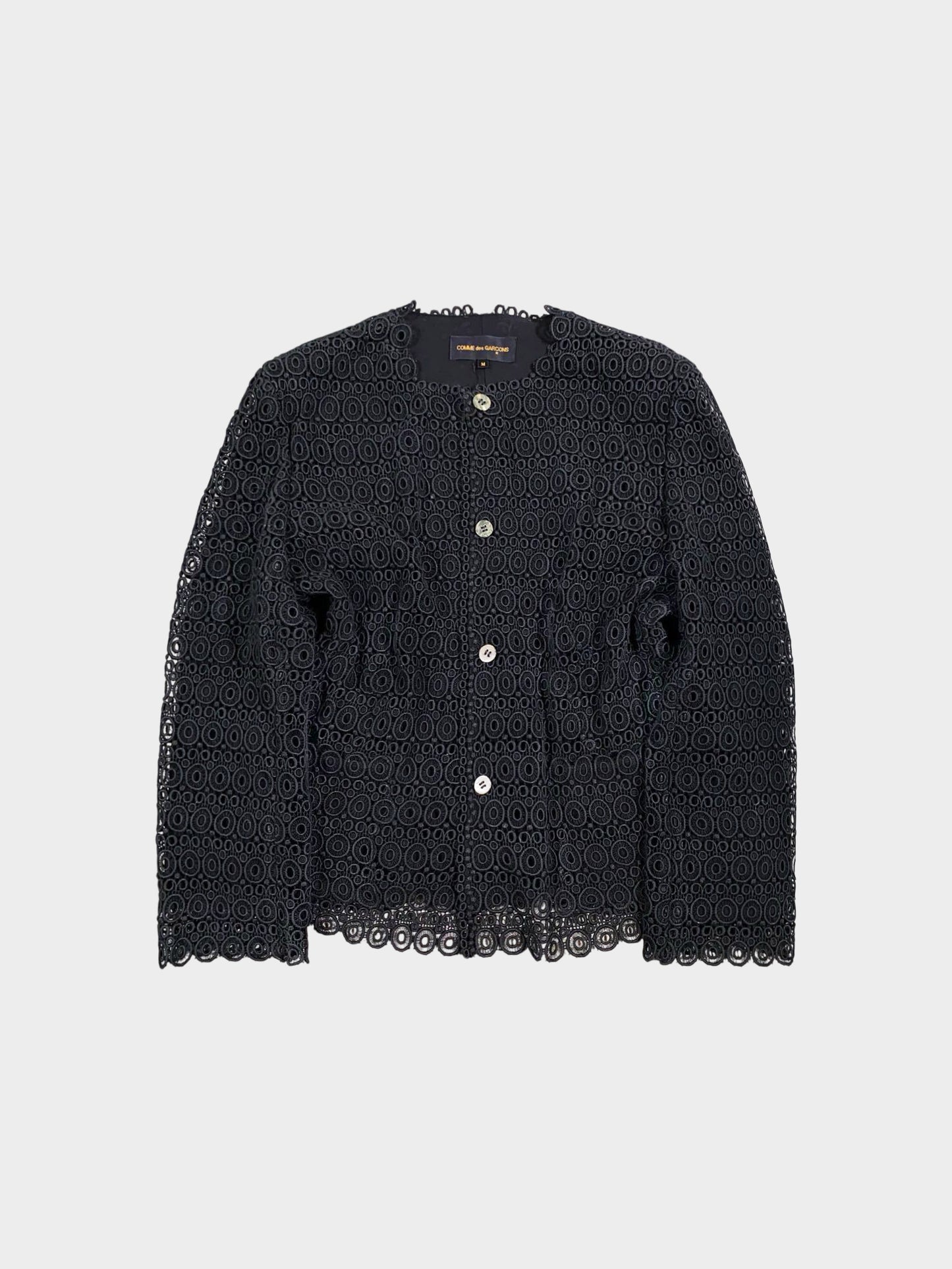 Comme des Garçons 1990s Rare Archival Black Lace Jacket