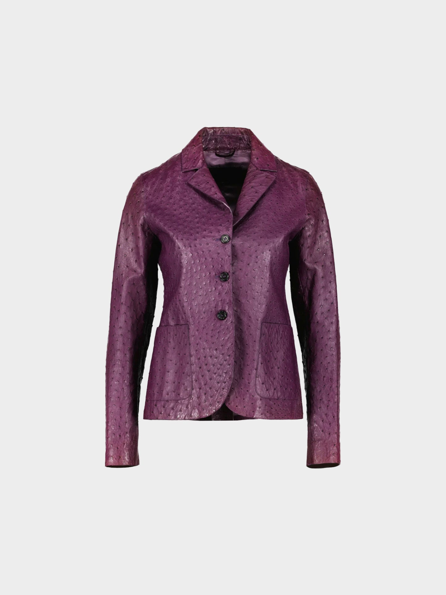 Prada SS 2000 Purple Ostrich Leather Jacket