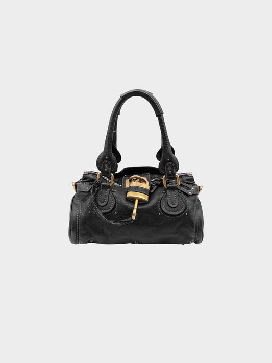 Chloe 2005 Black Leather Paddington Bag
