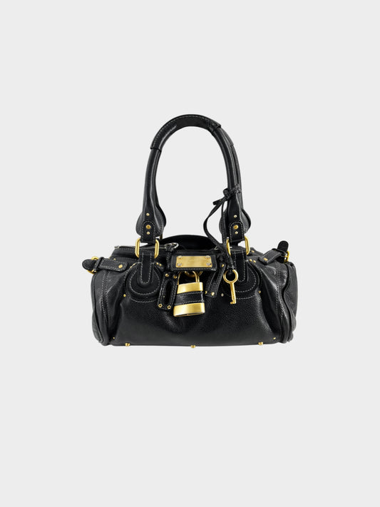Chloe 2000s Black Leather Paddington Bag