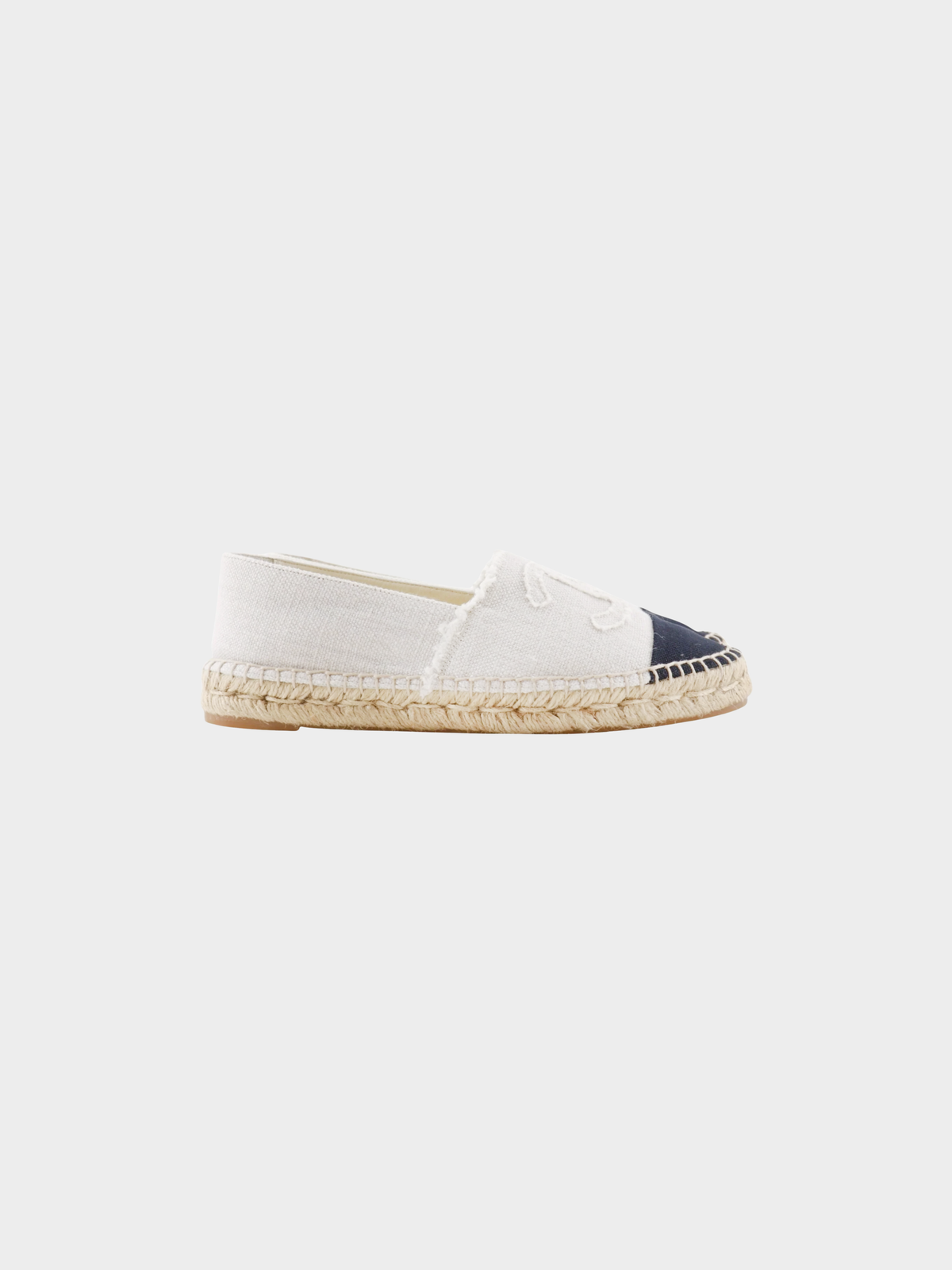 Chanel 2020s Black Coco Mark Espadrilles Slip-Ons