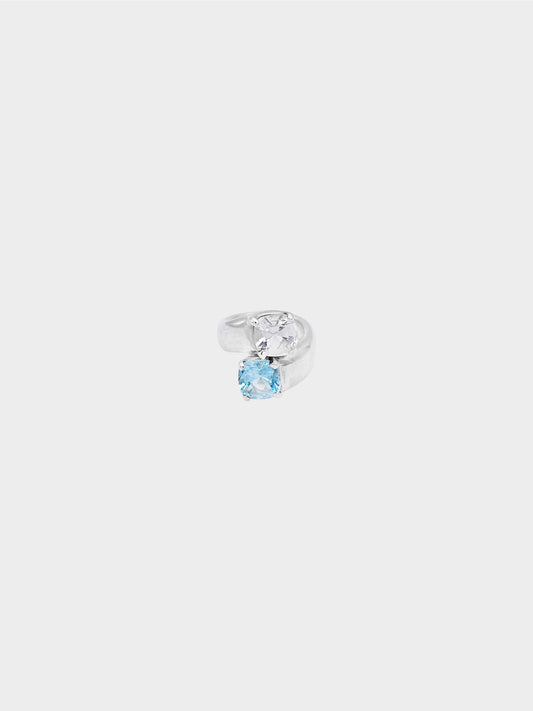 Hermès 1990s Sterling Silver Vintage Stone Ring