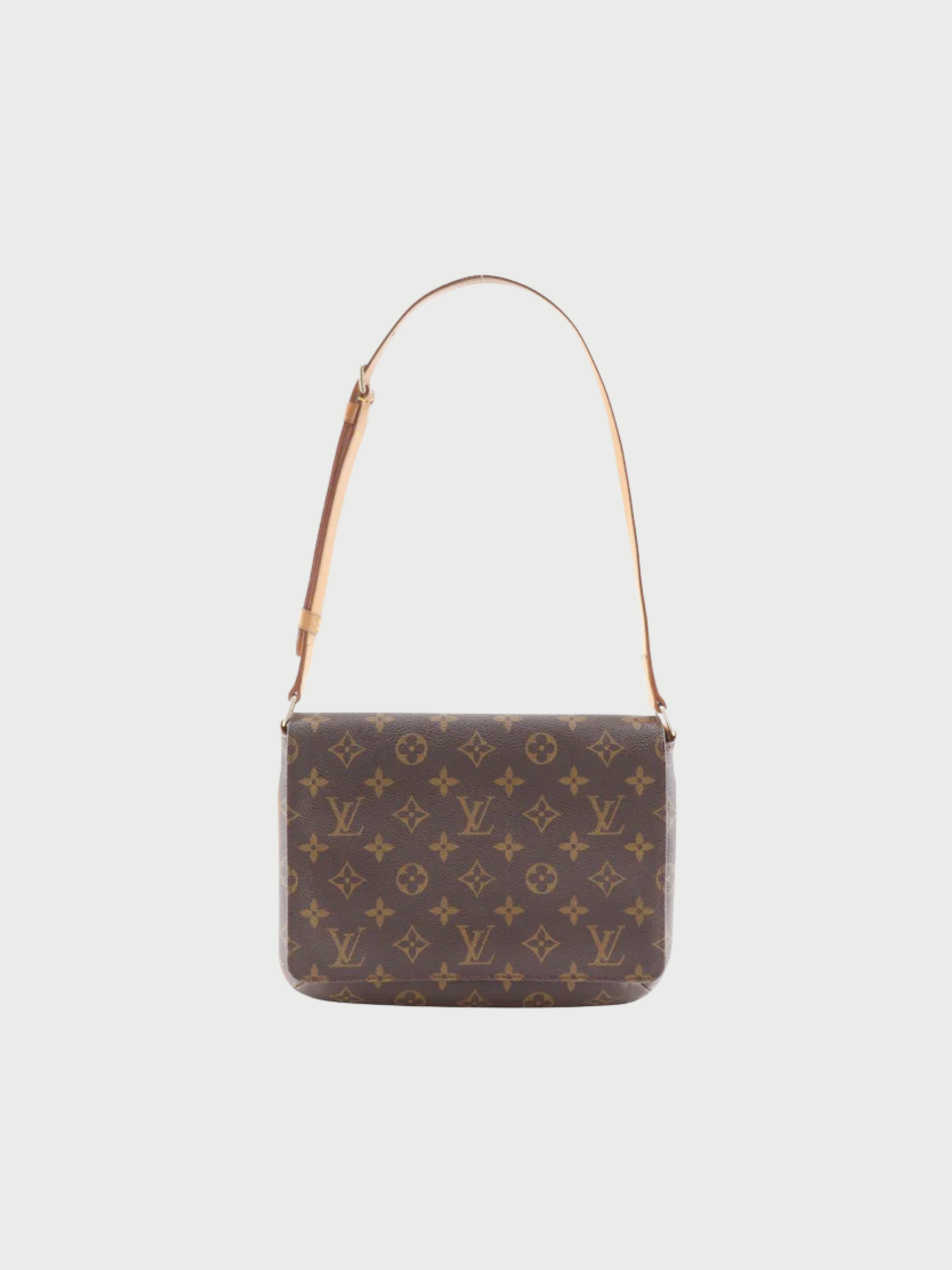Louis Vuitton 1999 Brown Monogram Canvas Musette Tango Shoulder Bag