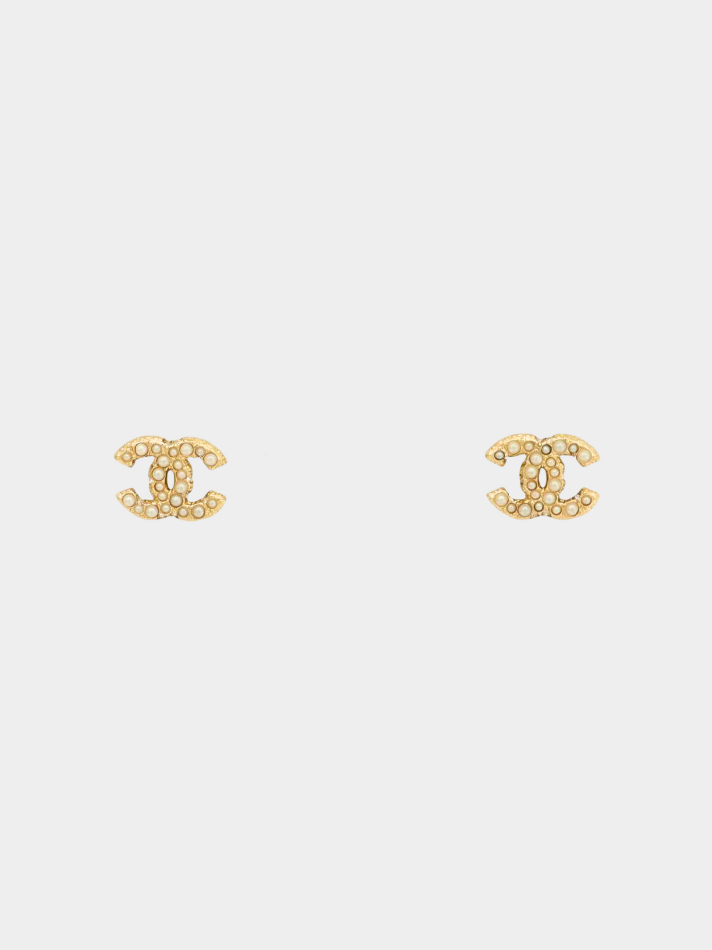 Chanel 1990s Gold COCO Pearl Earrings