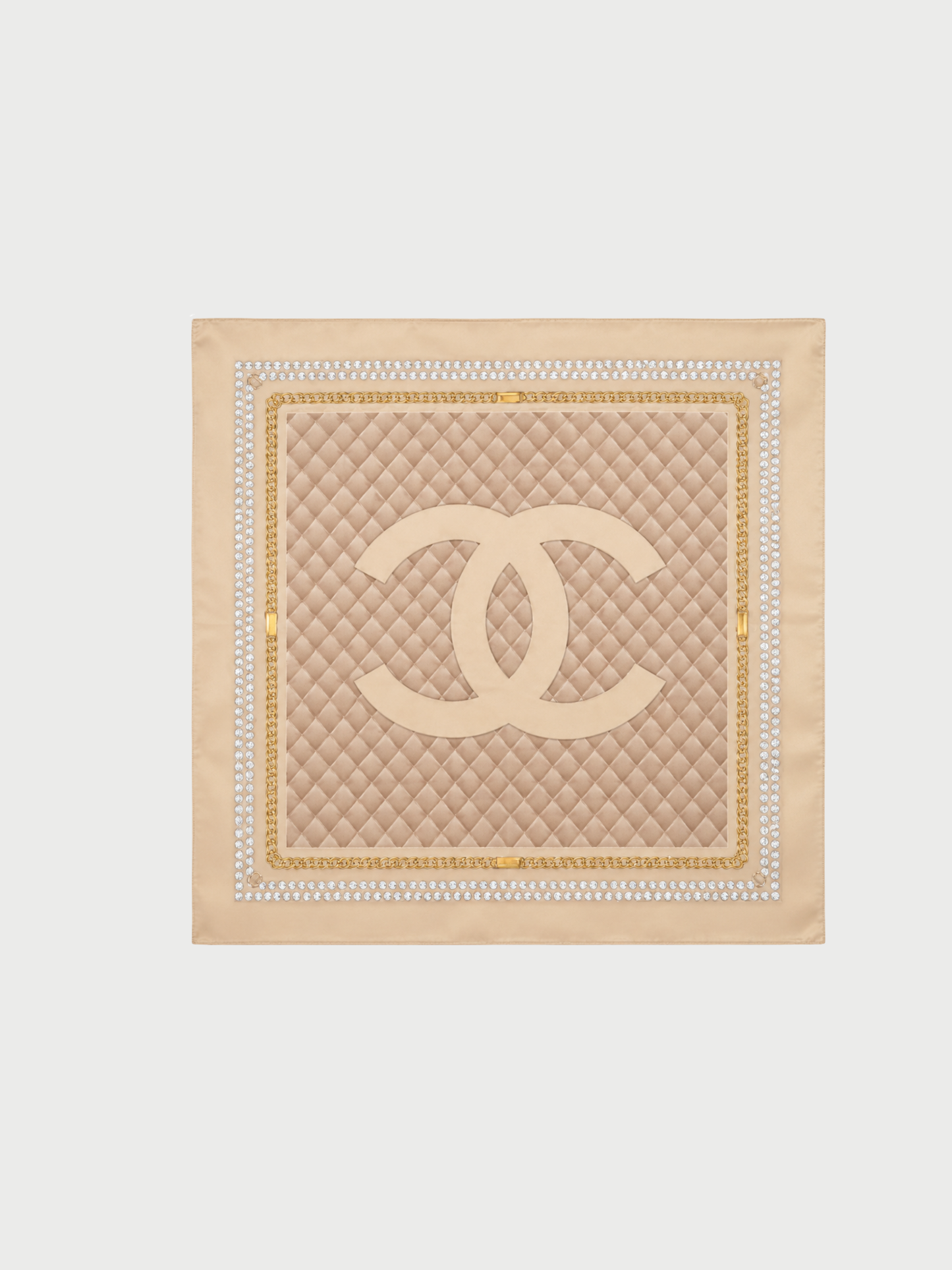 Chanel 2000s Multicolor Silk COCO Scarf