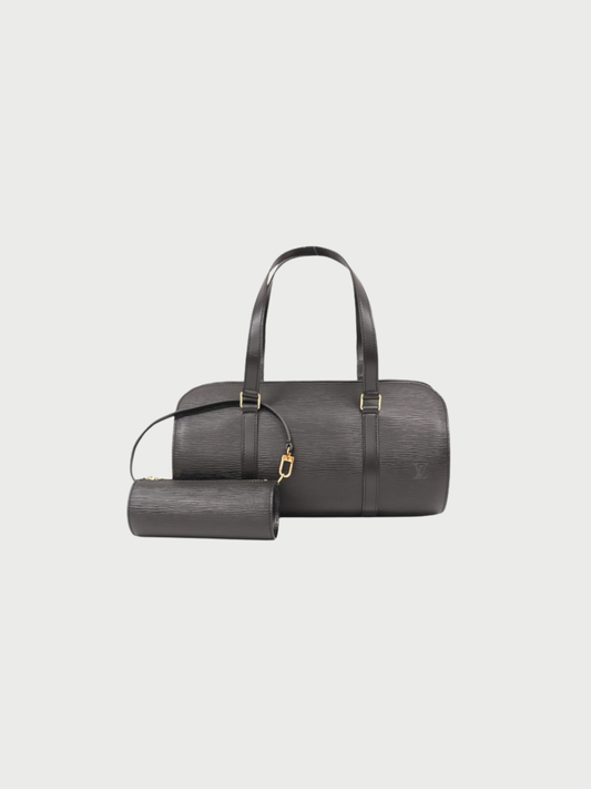 Louis Vuitton 1999 Black Epi Leather Soufflot Handbag
