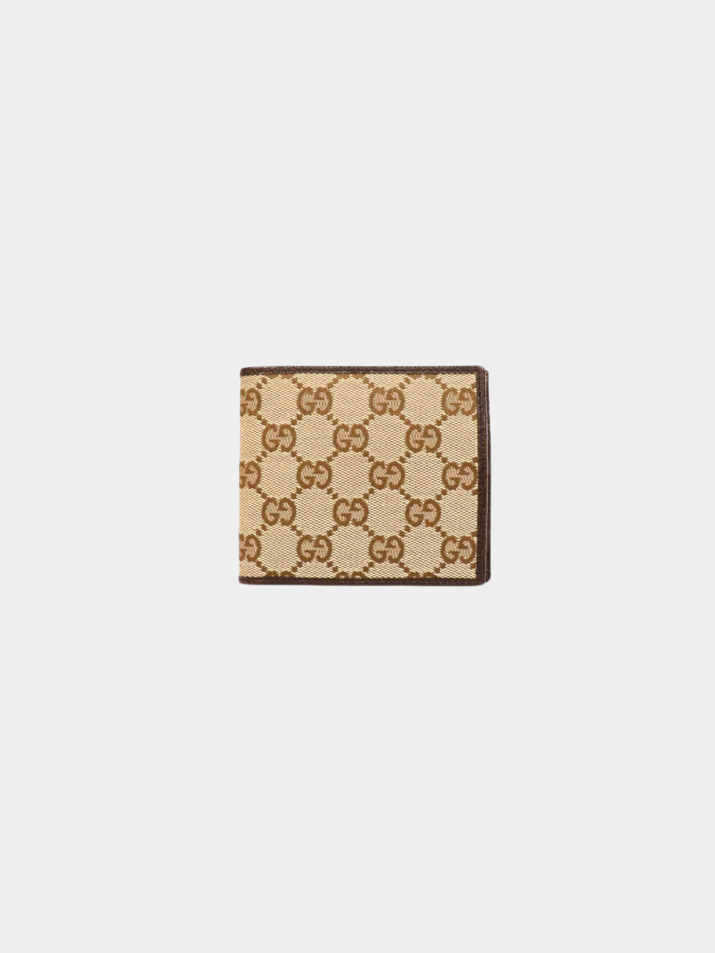Gucci 2000s Beige Brown GG Canvas Wallet