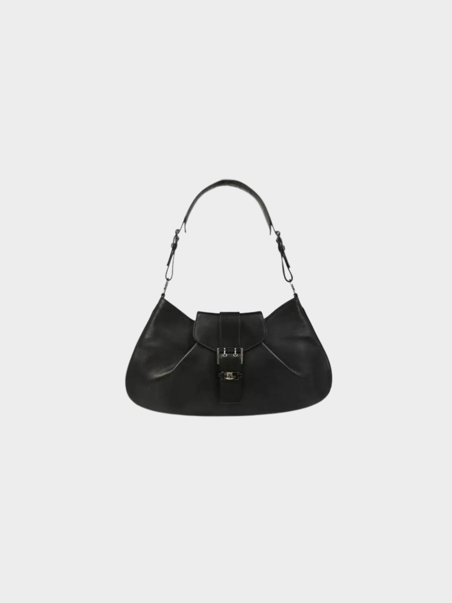 Christian Dior 2002 Black Leather Street Chic Hobo Bag