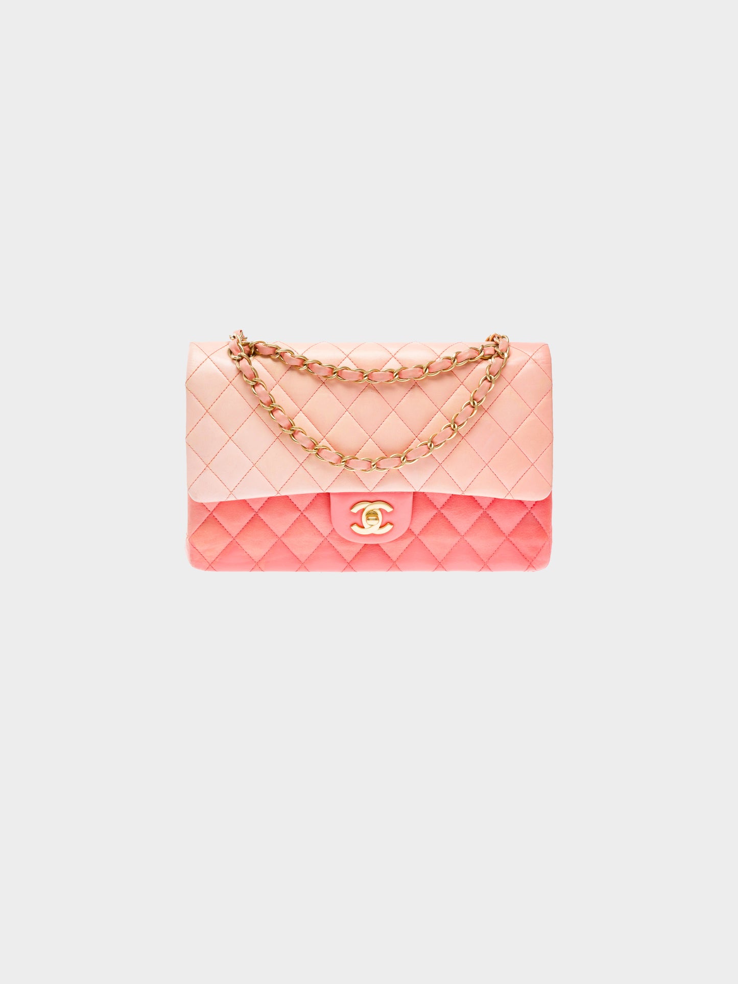 Chanel 2010 Pink Ombre Medium Classic Double Flap Bag