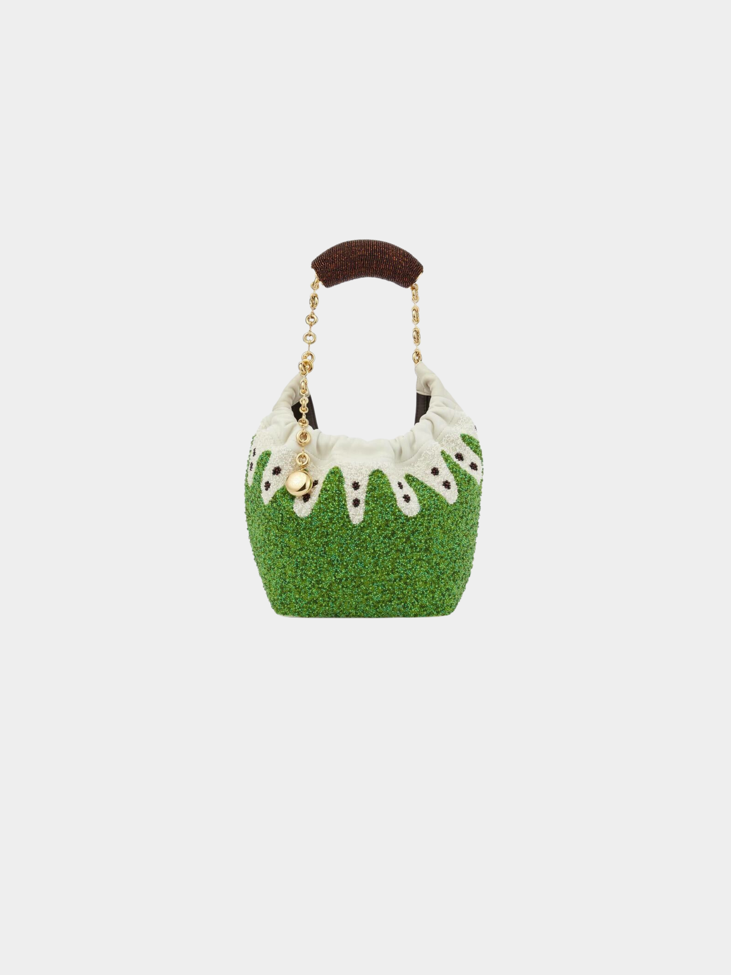 Loewe 2020s Green Squeeze Fruit Mini Beaded Tote Bag