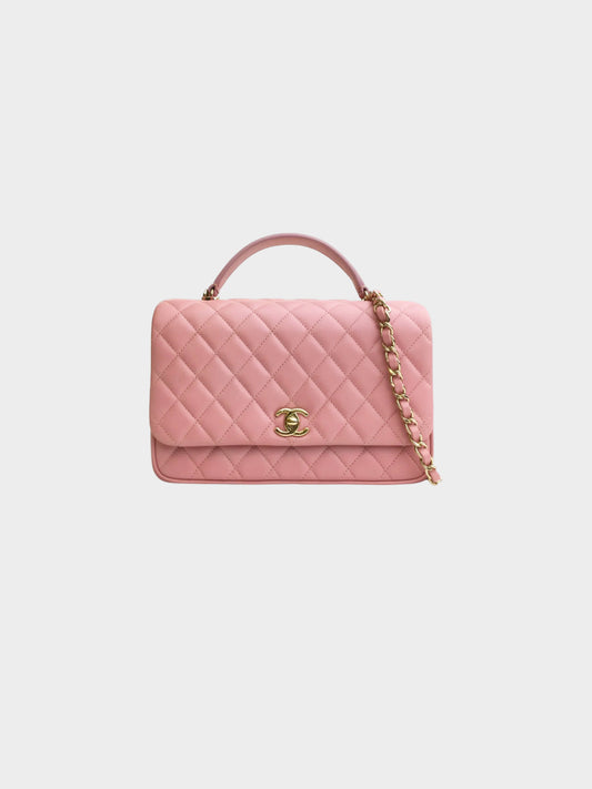 Chanel 2018 Pink Lambskin Citizen Chic Small Flap Bag