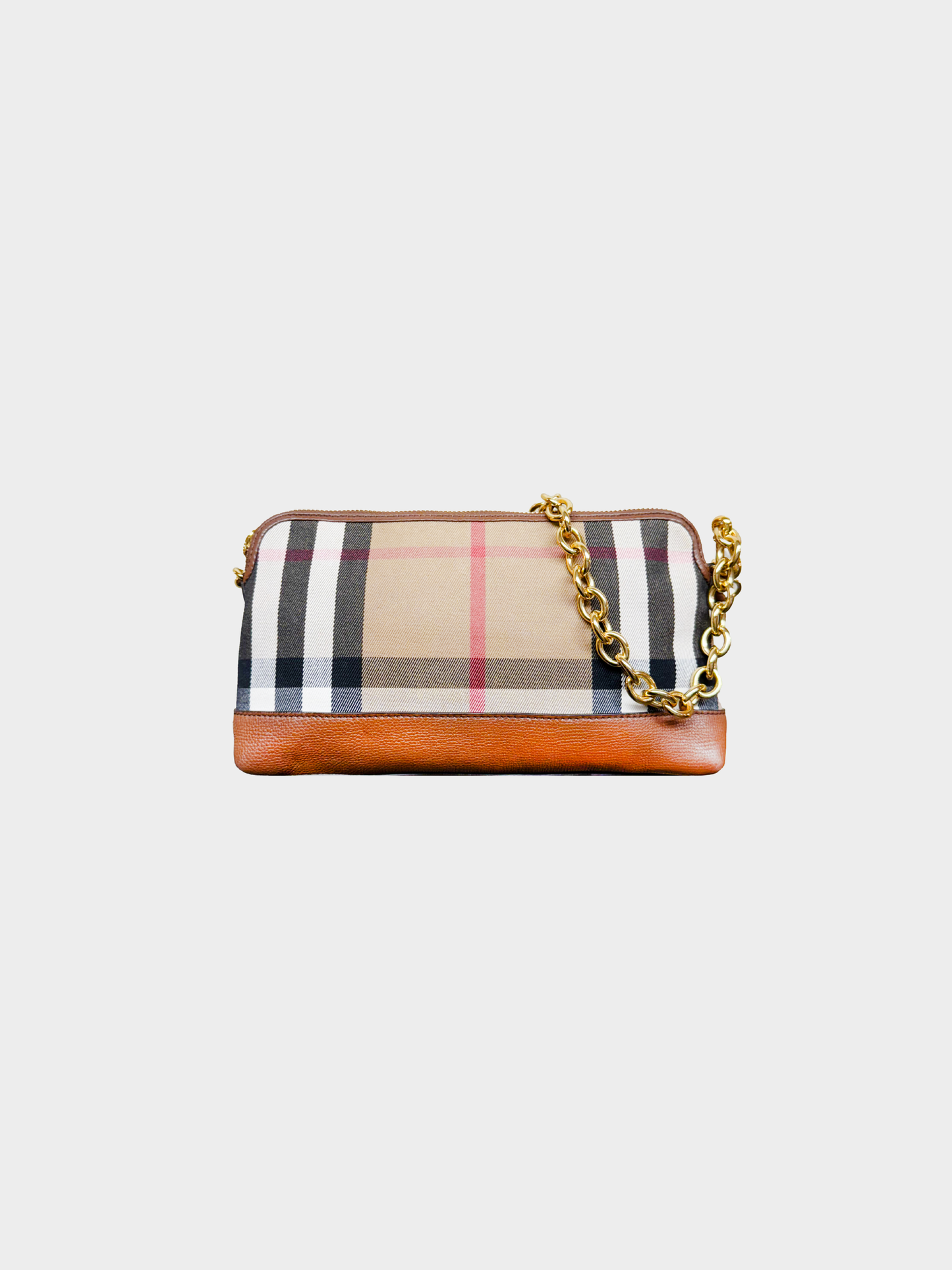 Burberry 2015-2017 Beige House Check Derby Abingdon Crossbody Bag