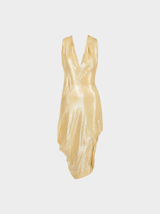 Vivienne Westwood SS 2003 Gold Lamé Evening Dress