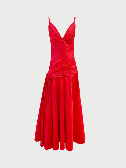 Valentino FW 2007 Red Silk Taffeta Gown