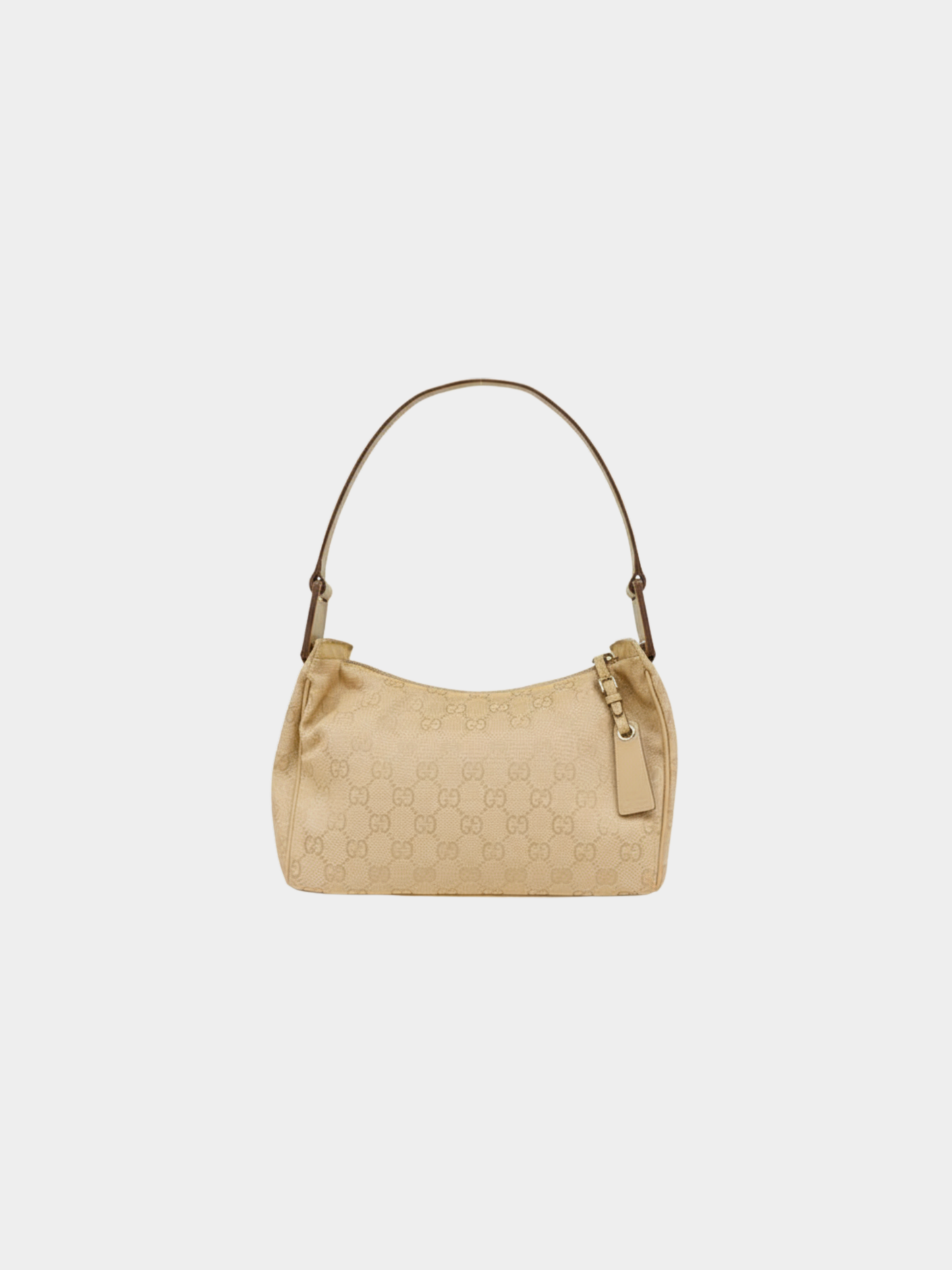 Gucci 2000s Beige GG Canvas One-Shoulder Bag