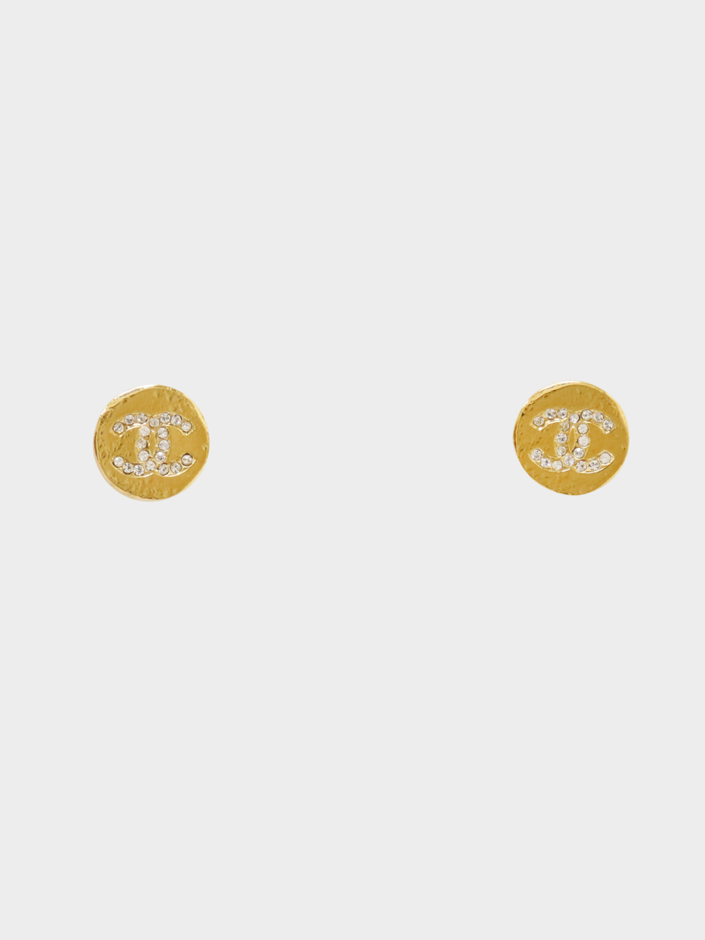 Chanel 2019 Gold Rhinestone COCO Earrings