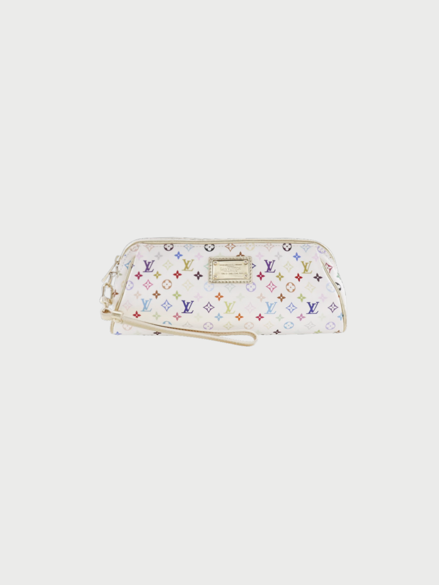 Louis Vuitton 2008 White Monogram Multicolore Kate Clutch Bag