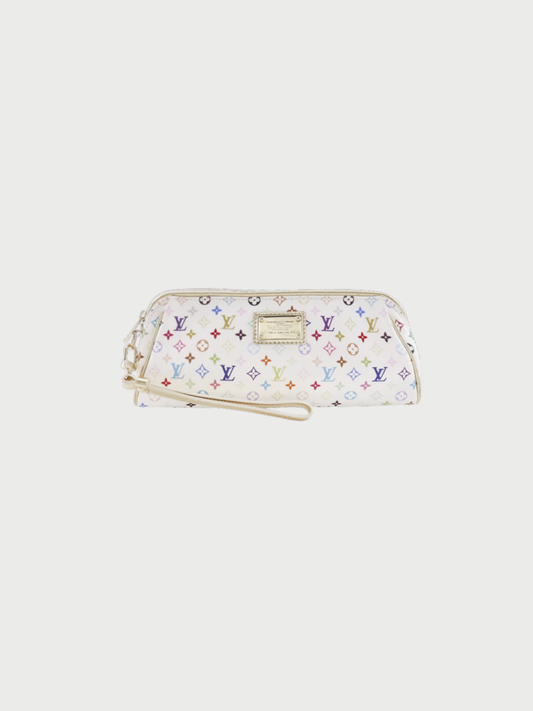 Louis Vuitton 2008 White Monogram Multicolore Kate Clutch Bag
