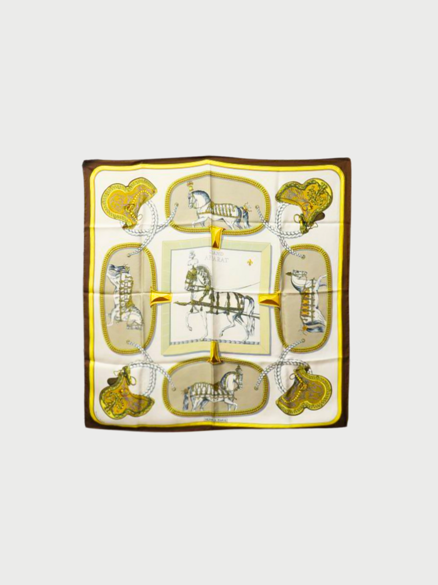 Hermès 2000s Multicolor Silk Carré 90 Scarf