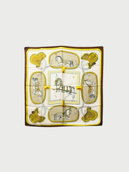 Hermès 2000s Multicolor Silk Carré 90 Scarf