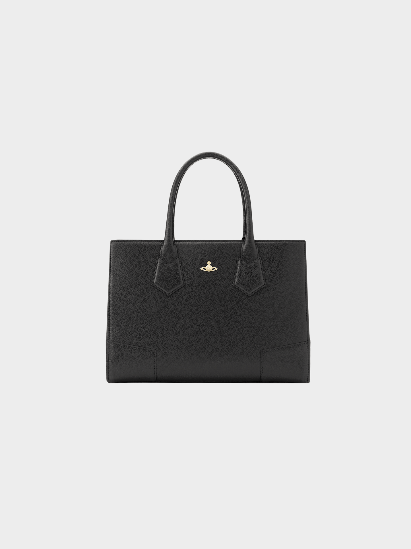 Vivienne Westwood 2000s Black Executive Orb Handbag Tote Bag