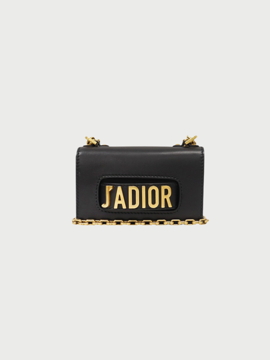 Christian Dior SS 2017 Black Leather J'ADIOR Chain Shoulder Bag