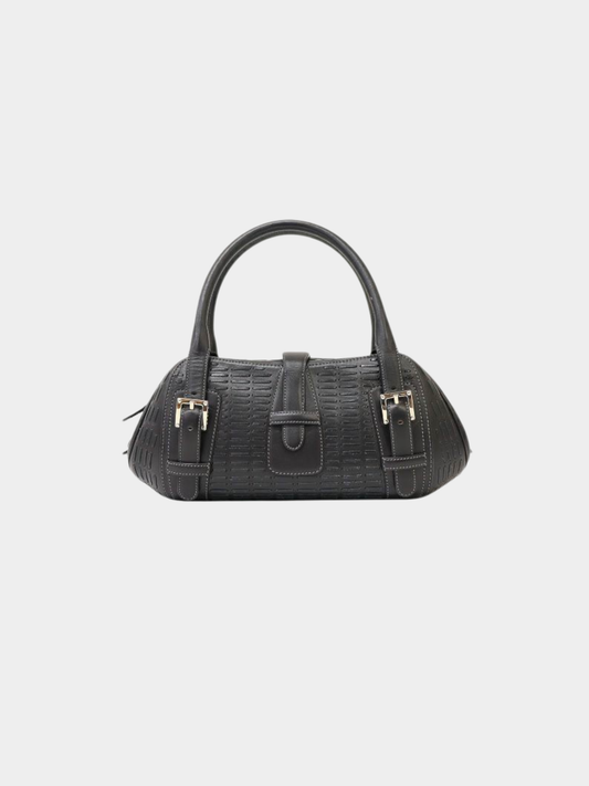 Loewe 2000s Black Leather Senda Bag