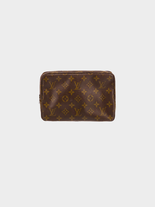 Louis Vuitton 1990s Brown Monogram Vanity Clutch Bag