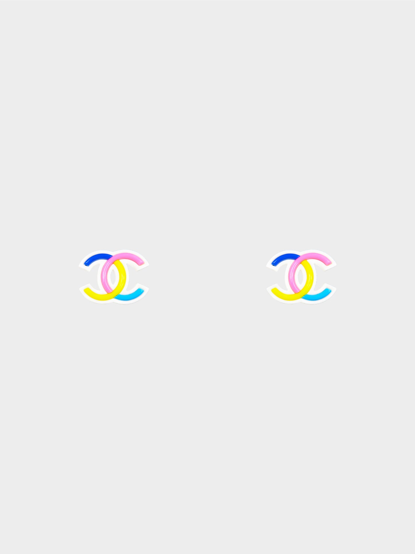 Chanel Lucite CC Colorblock Candy Earrings