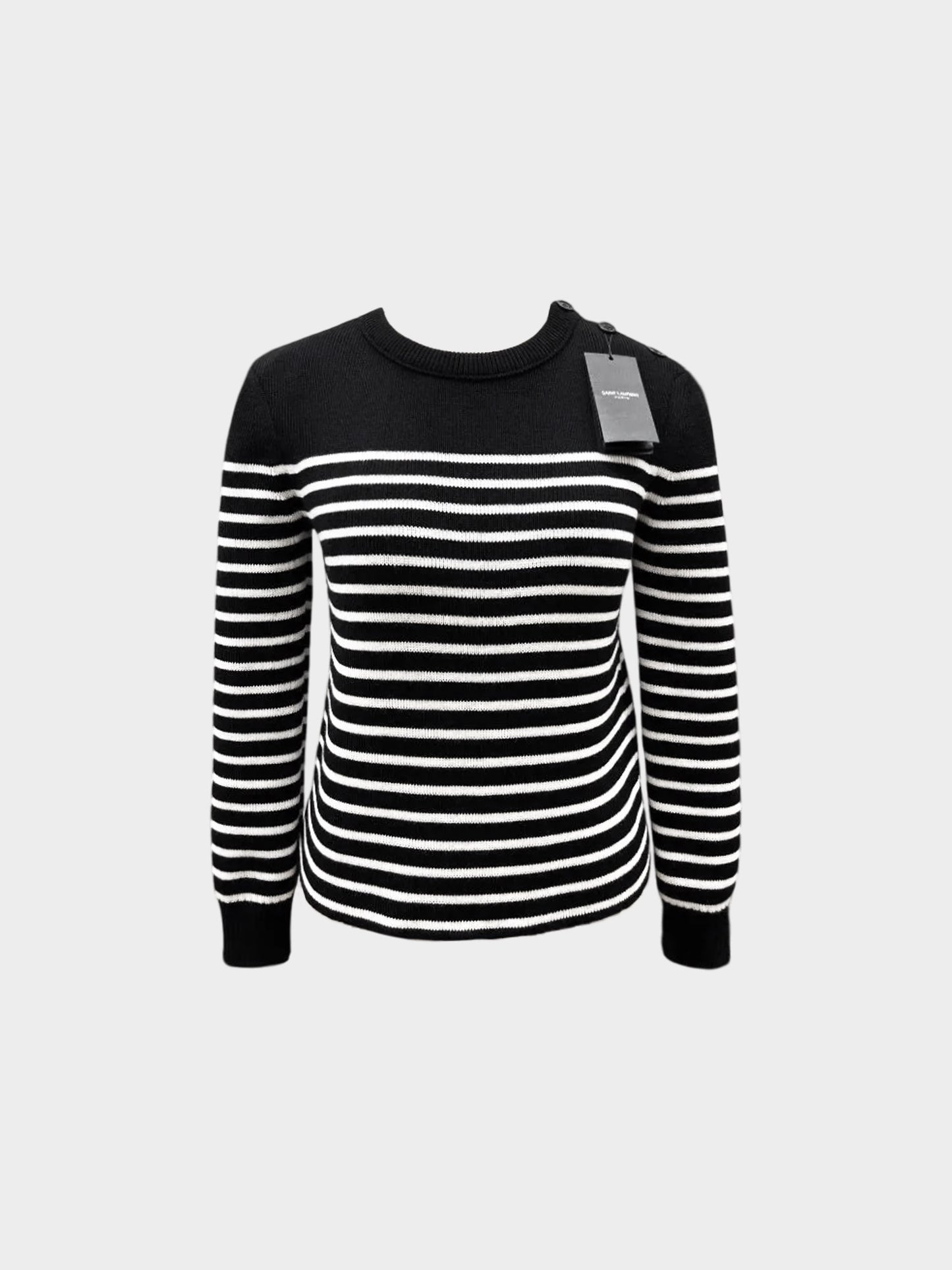 Saint Laurent 2019 Black and White Striped Sweater