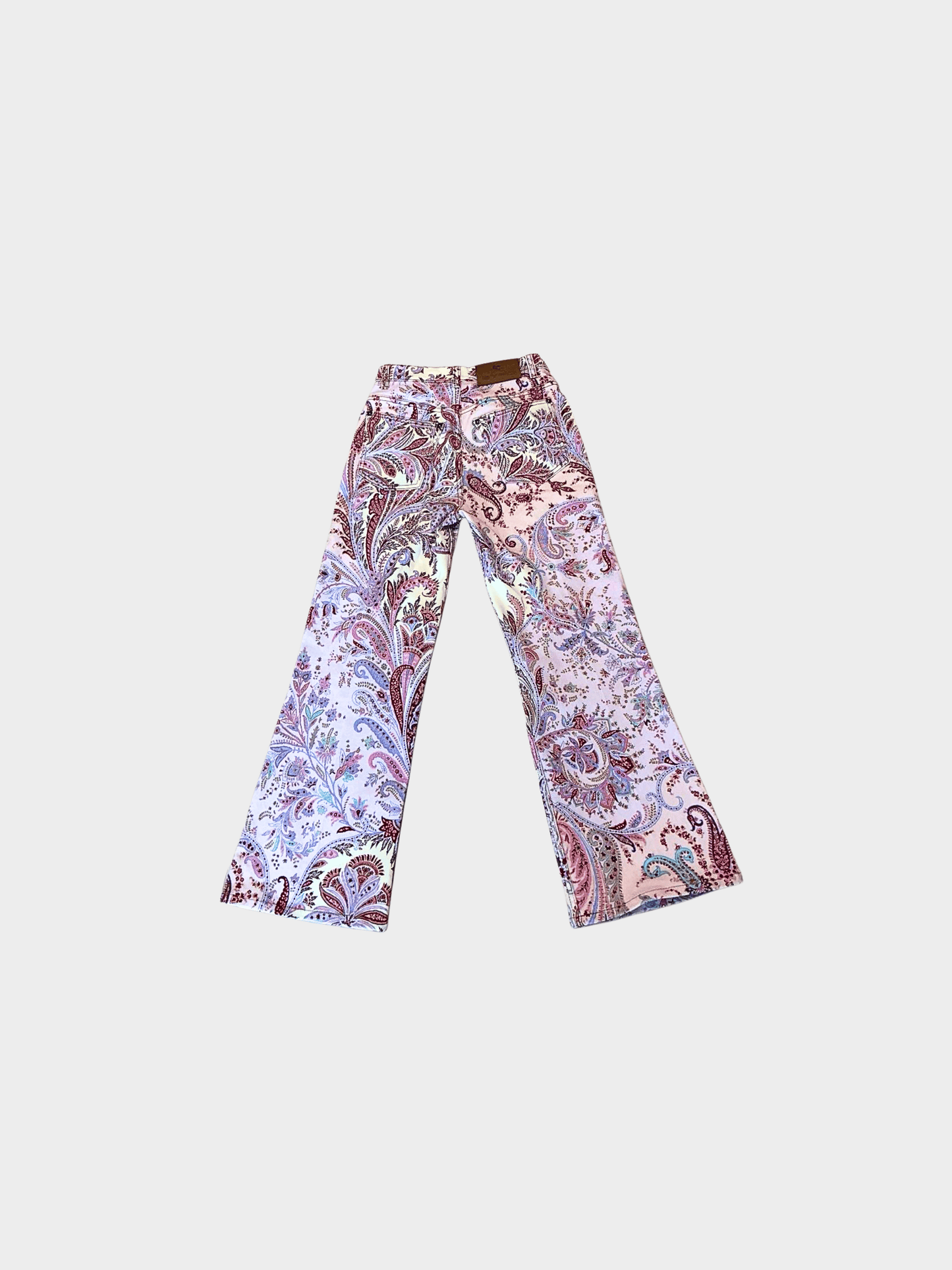 Etro 2000s Pink Paisley Denim Jeans