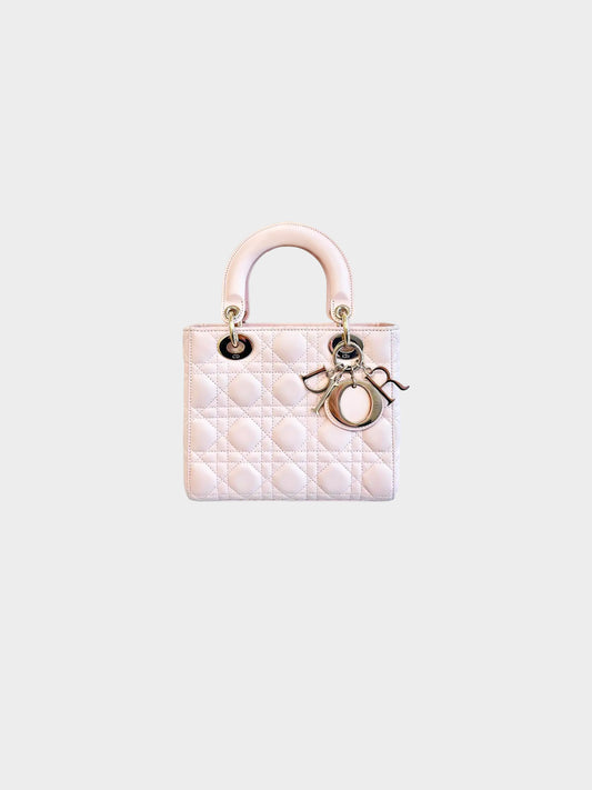 Christian Dior 2019 Light Pink Lambskin Small Lady Dior My ABCDior Bag