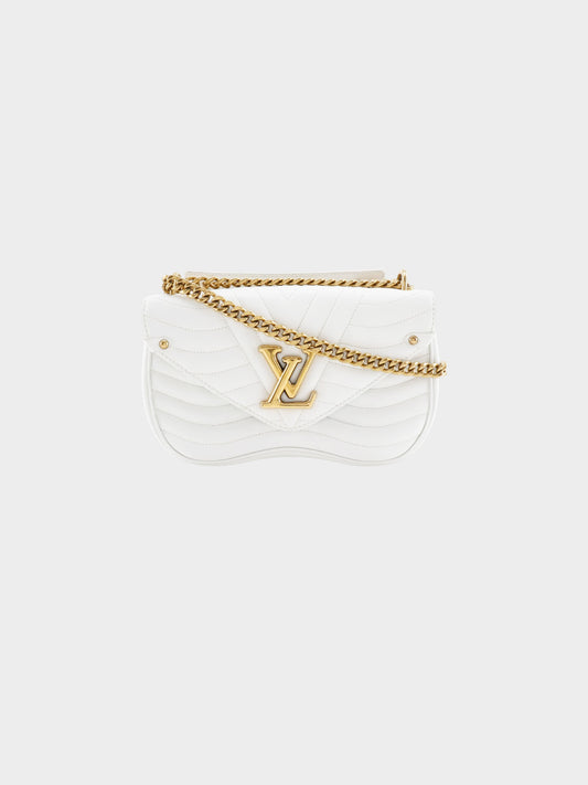 Louis Vuitton 2018 White Calfskin New Wave MM Shoulder Bag
