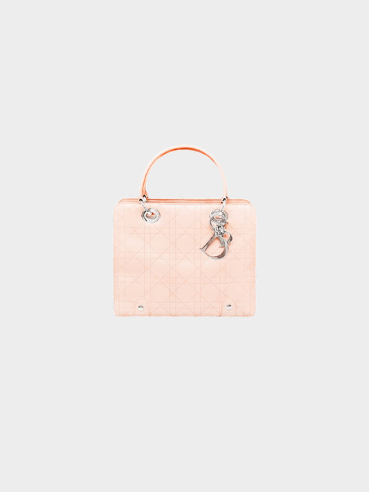 Christian Dior 2004 Baby Pink Cannage Quilt Lady Dior Bag