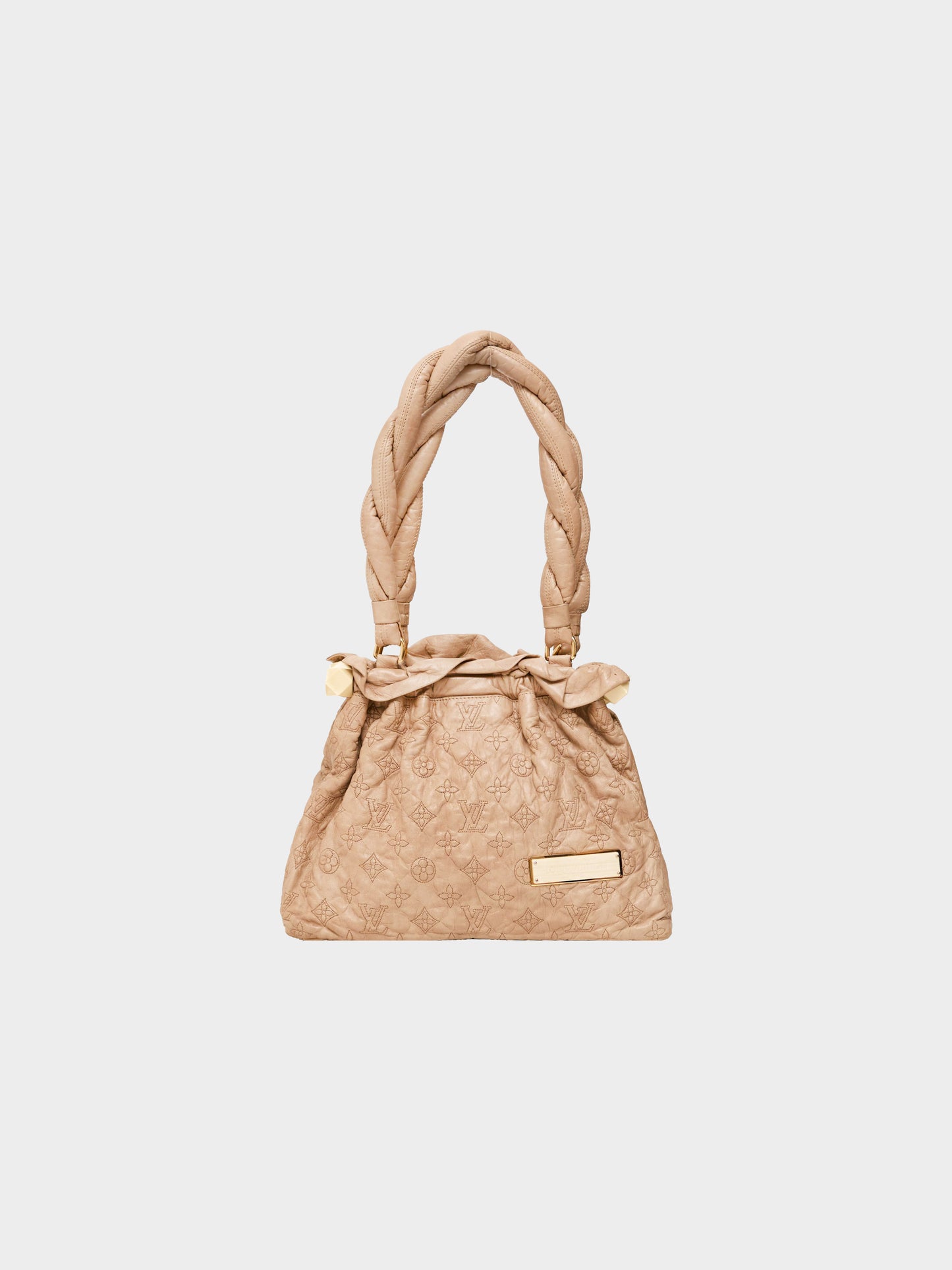 Louis Vuitton SS 2007 Limited Edition Beige Leather Monogram Olympe Stratus PM Bag