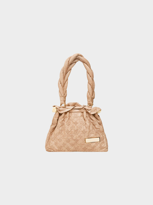 Louis Vuitton SS 2007 Limited Edition Beige Leather Monogram Olympe Stratus PM Bag