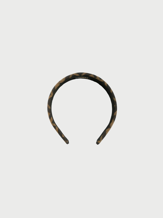 Fendi 2000s Brown Zucca Canvas Headband