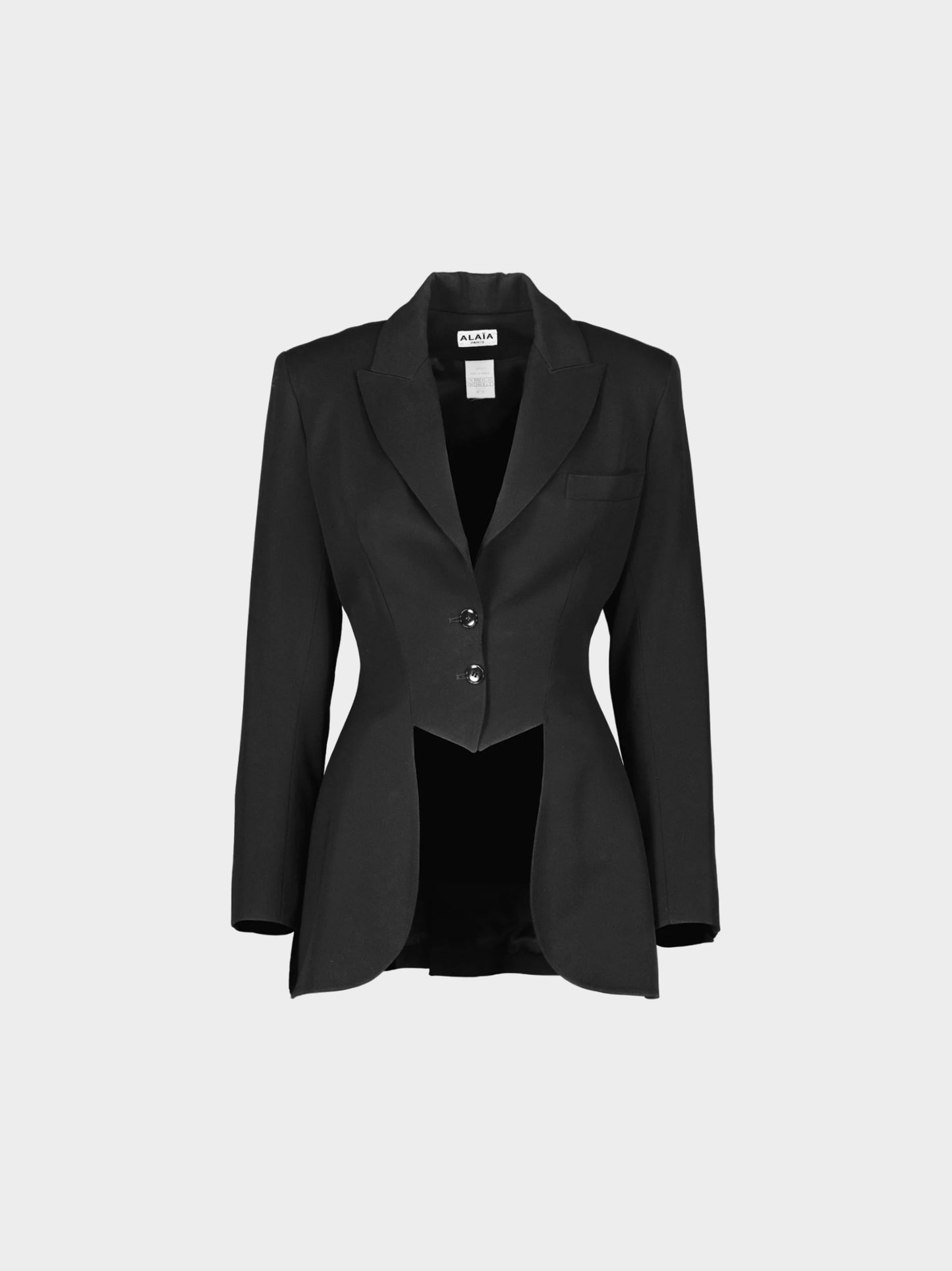 Azzedine Alaïa 1990s Black Wool Serger Jacket