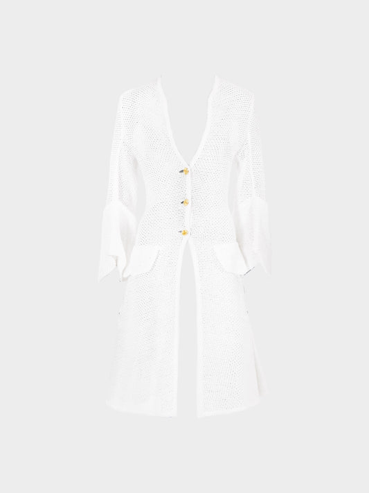 Vivienne Westwood SS 1995 White 'Erotic Zones' Synthetic Raffia Coat