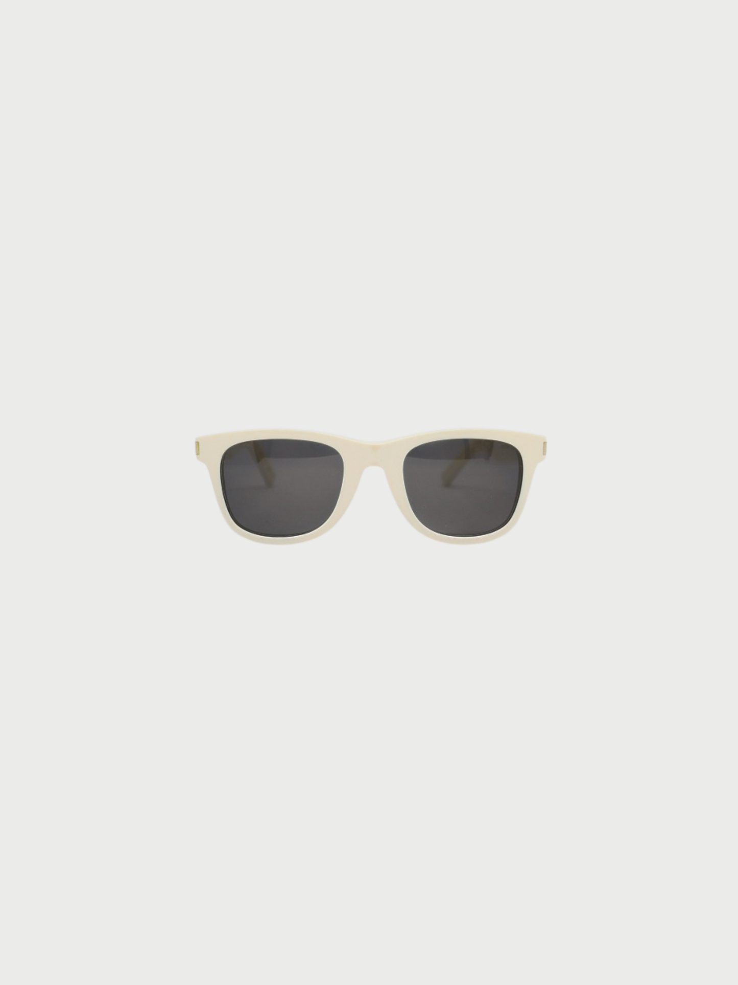 Yves Saint Laurent 2000s White Plastic Sunglasses