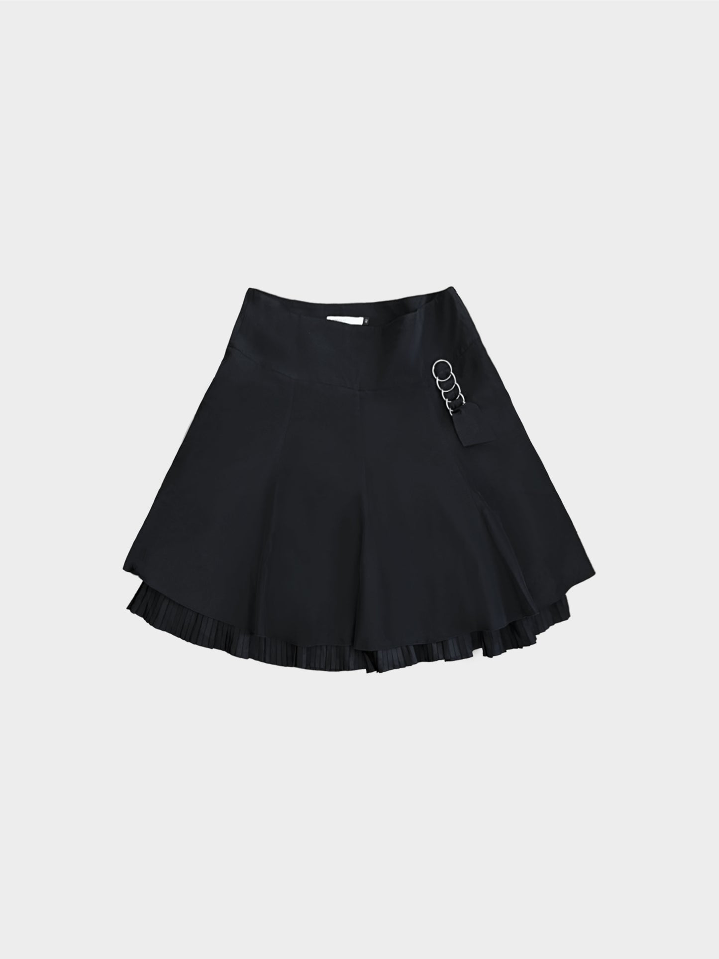 Alexander McQueen 1990s Black Double Layered Pleated Skirt