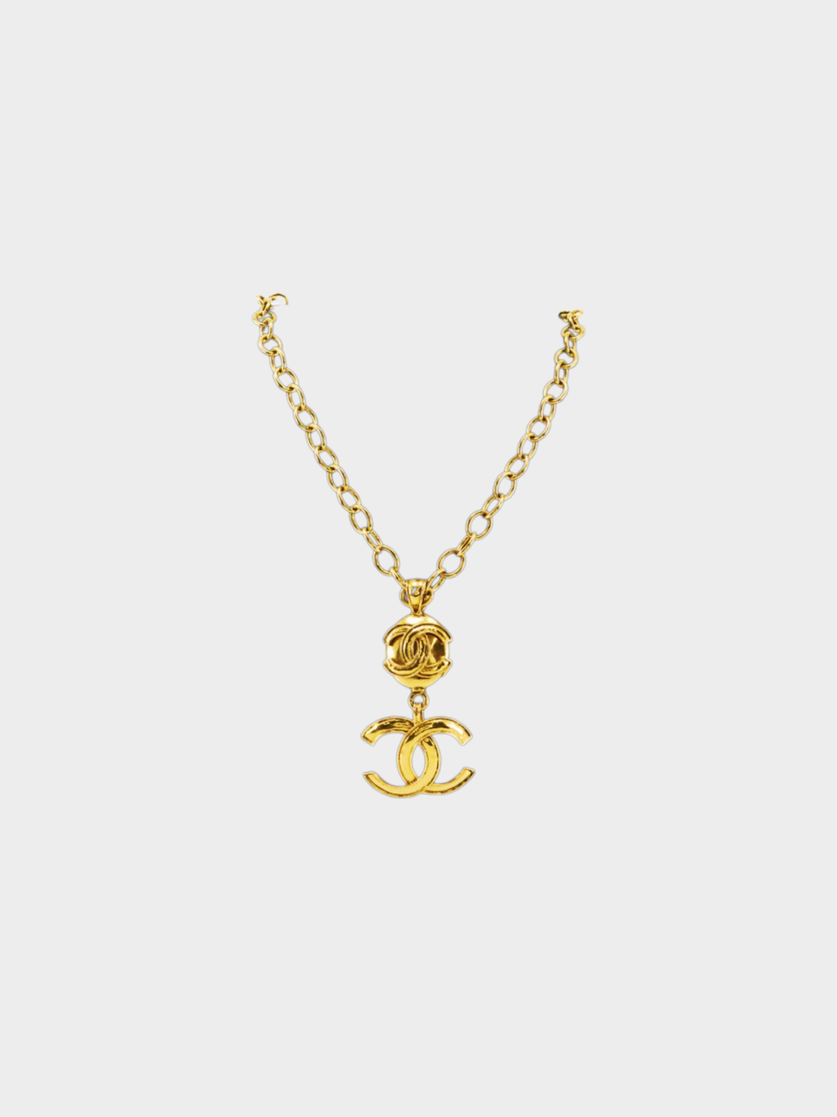 Chanel Spring 1994 Gold Coco Mark Necklace