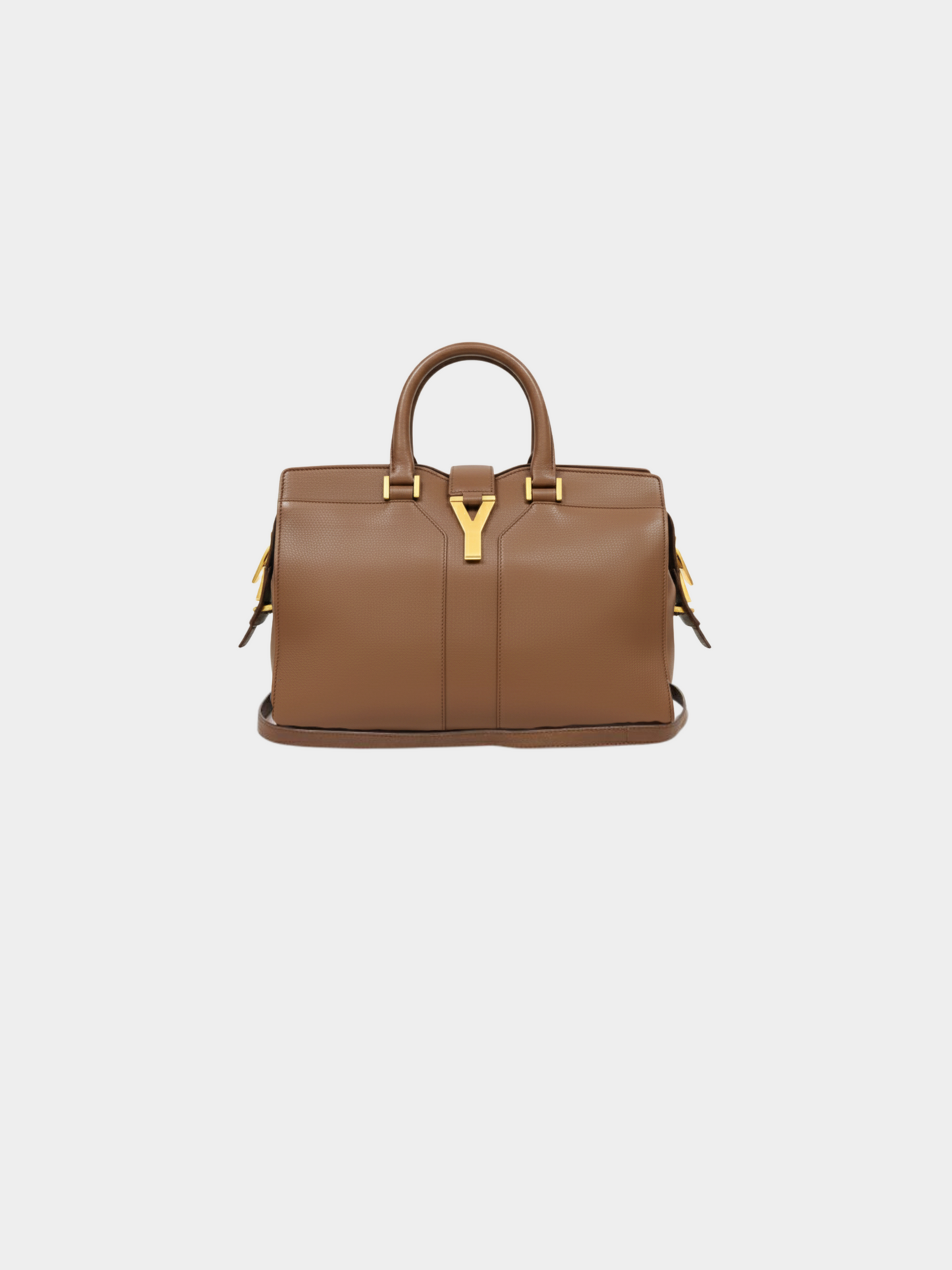 Yves Saint Laurent 2010s Brown Leather Y-Line Cabas Chic Bag