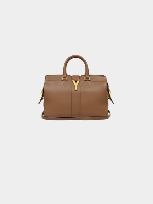 Yves Saint Laurent 2010s Brown Leather Y-Line Cabas Chic Bag
