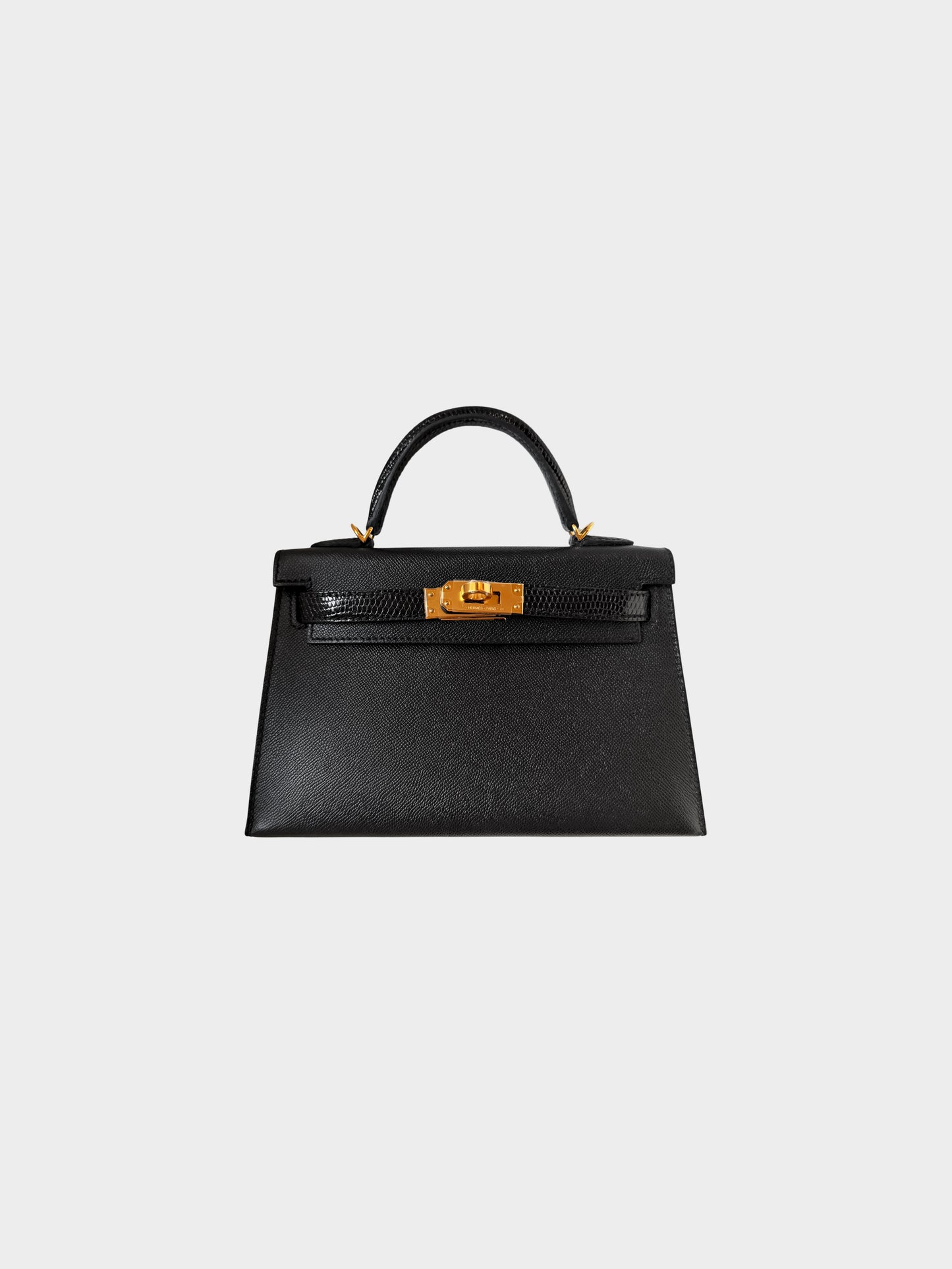 Hermès 2024 Black Madame Lizard Touch Kelly 20 GHW