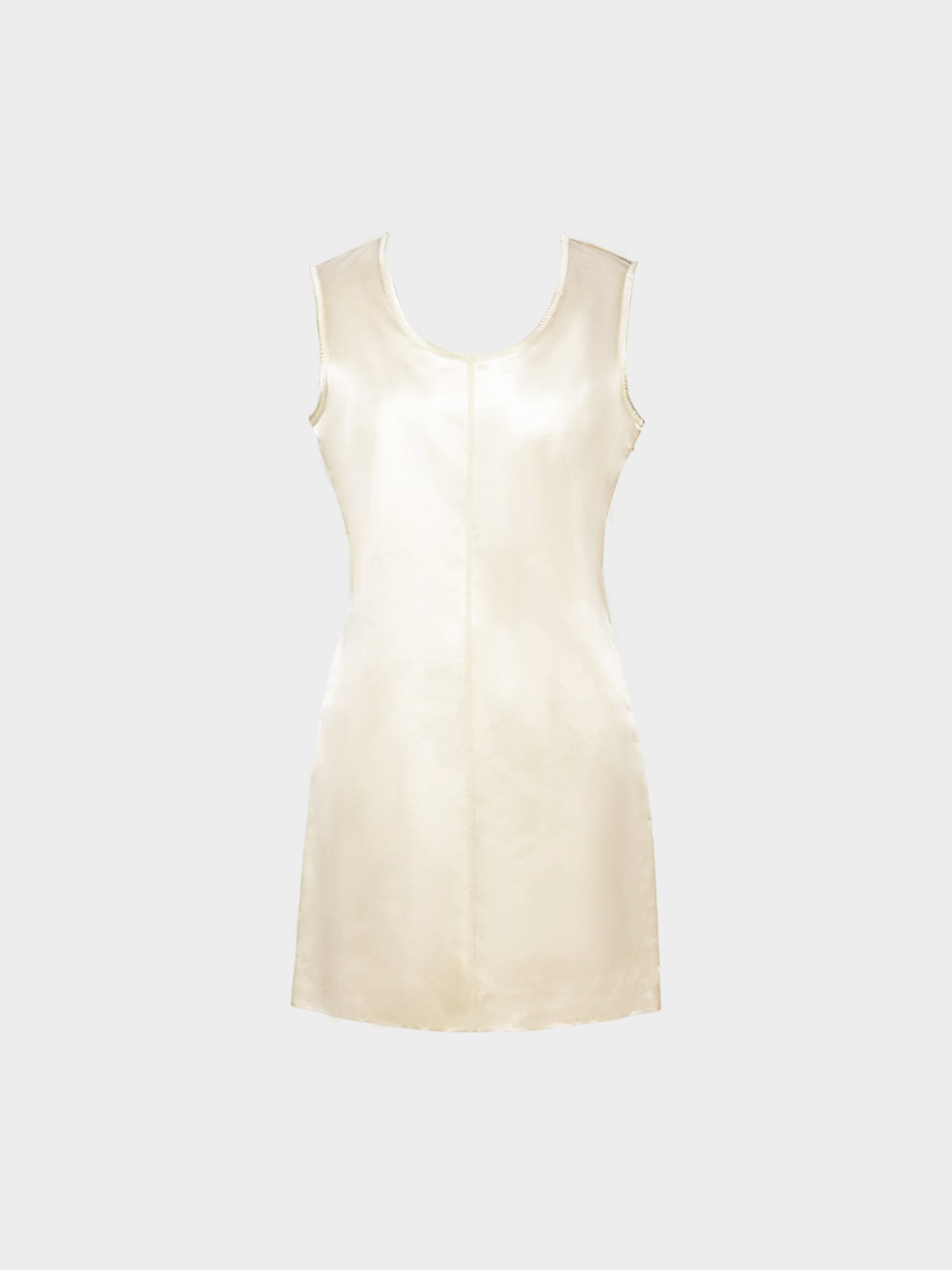 Prada 2000s Beige Sleeveless Silk Dress