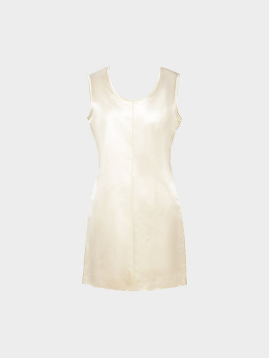 Prada 2000s Beige Sleeveless Silk Dress